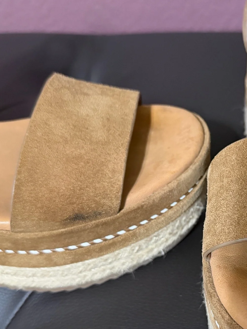 Franco Sarto tan suede
